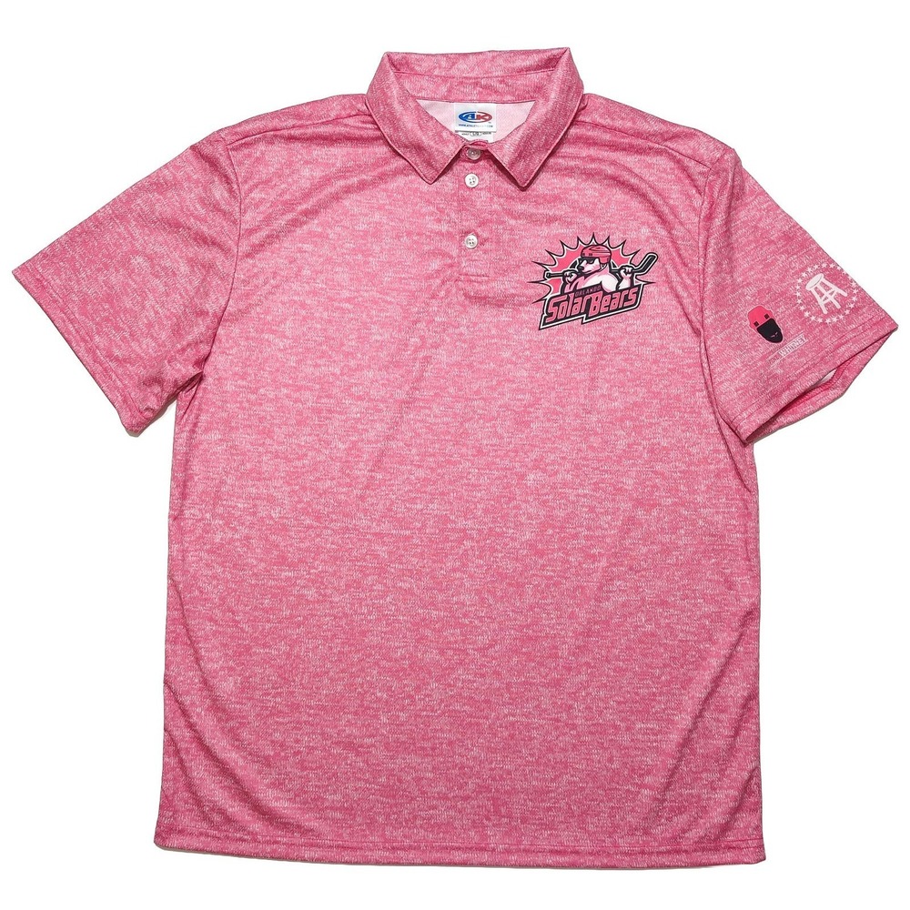 ATHLETIC KNIT Orlando Solar Bears Polo Shirt Barstool Pink Whitney Large L‎